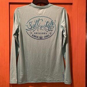 Salt Life Women's Teal SLX DriFit Salt Life Original Long Sleeve T-Shirt NWT S